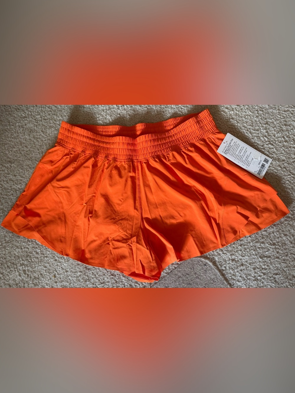 NWT lululemon athletica Bright Orange Athletic Shorts